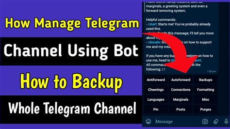 Telegram back up channels